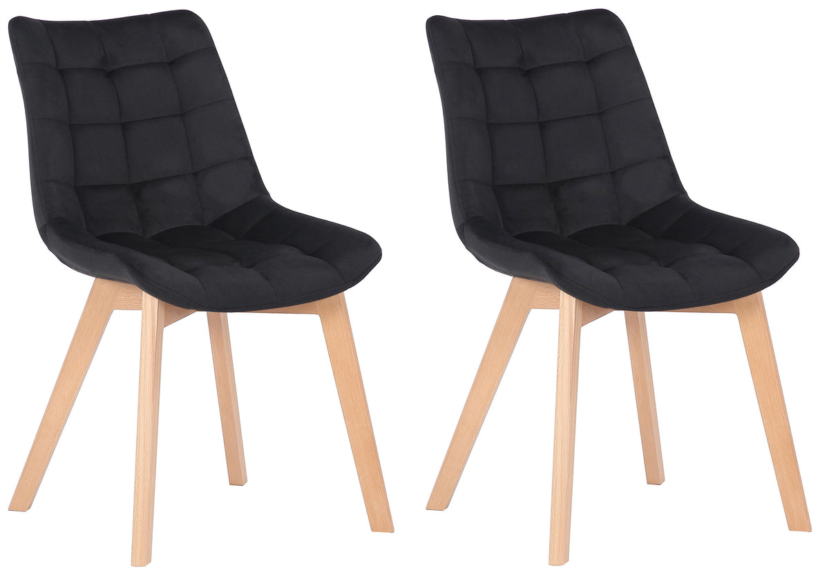 2-pack matstolar Passaic sammet