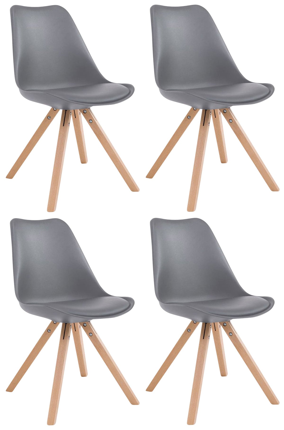 4-pack stolar Toulouse konstläder Square