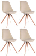 4-pack stolar Toulouse sammet rund