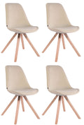 4-pack stolar Toulouse sammet Square