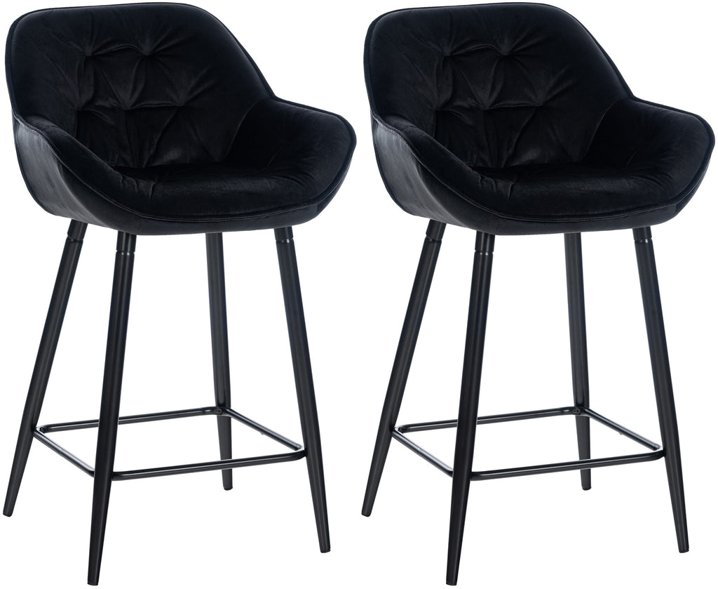 2-pack barstol Gibson sammet sitthöjd 76 cm