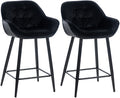 2-pack barstol Gibson sammet sitthöjd 76 cm