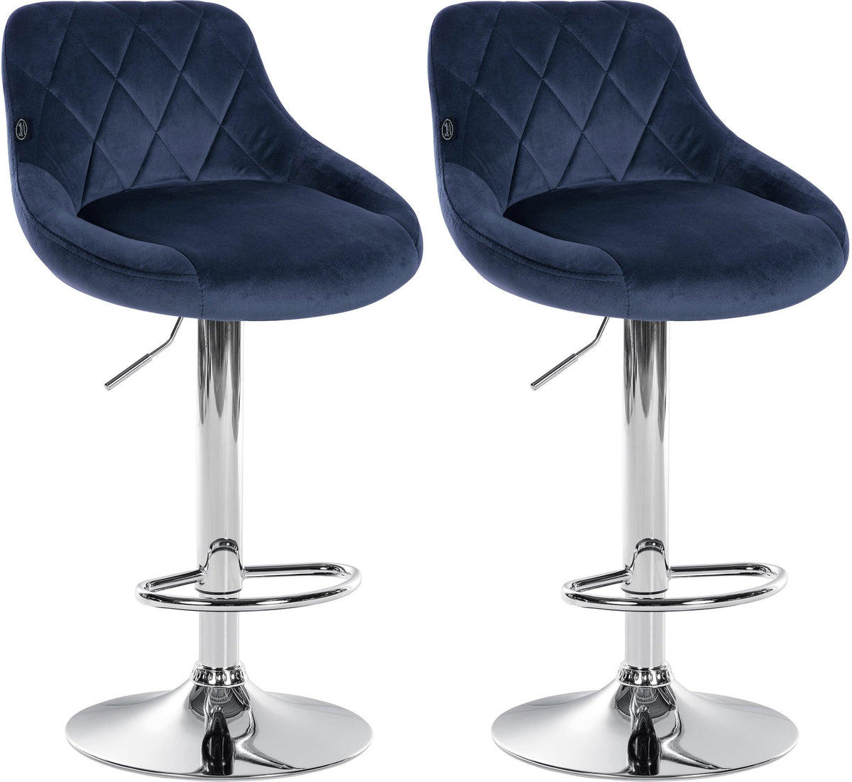 2-pack barstol Lazio sammet