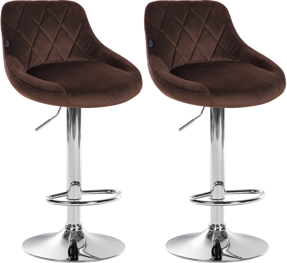 2-pack barstol Lazio sammet