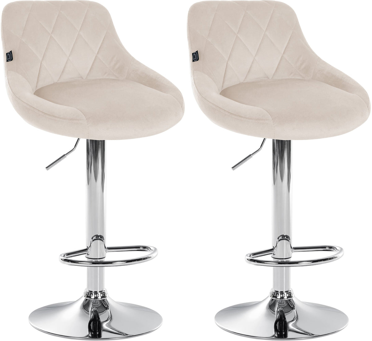 2-pack barstol Lazio sammet