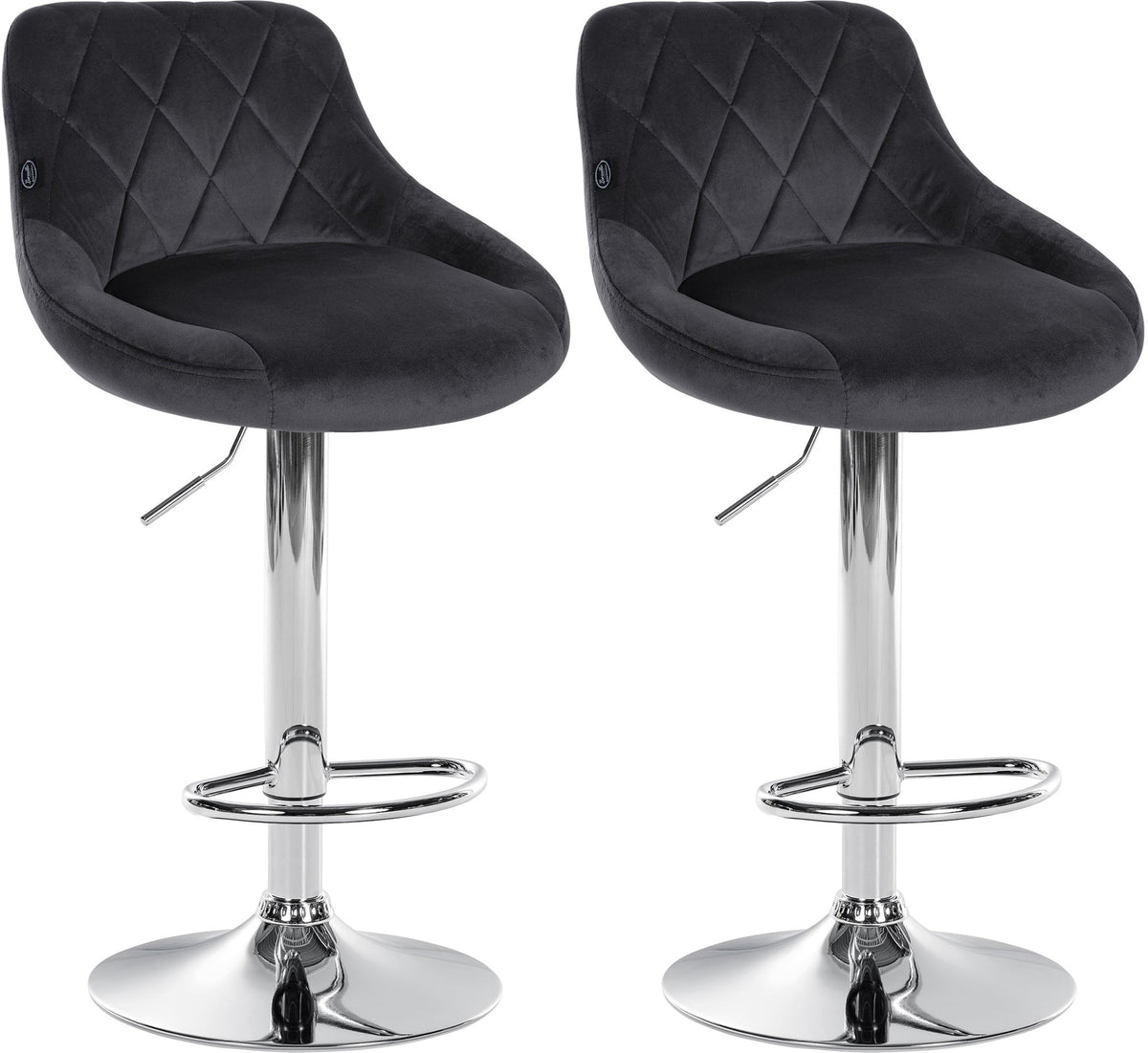 2-pack barstol Lazio sammet