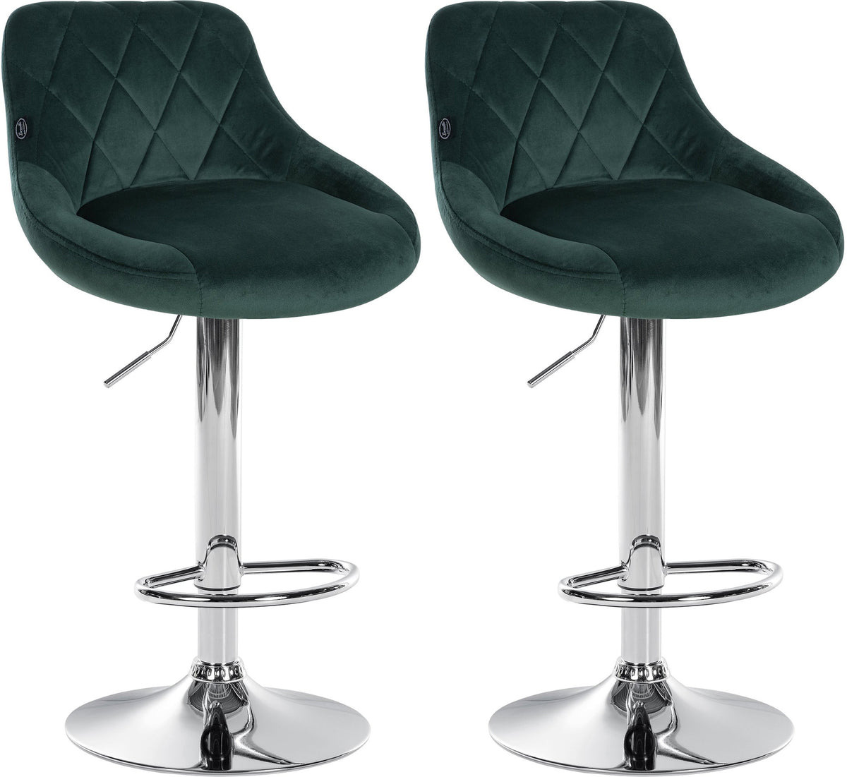 2-pack barstol Lazio sammet