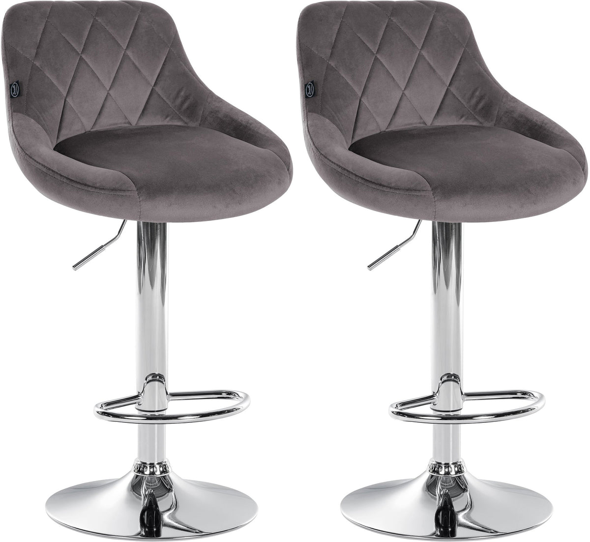 2-pack barstol Lazio sammet