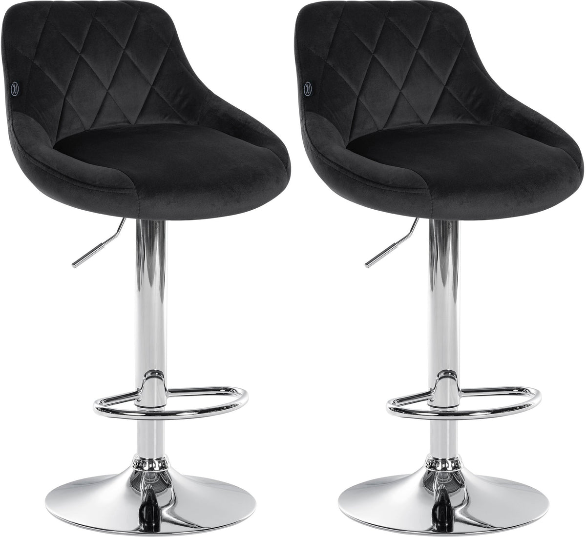 2-pack barstol Lazio sammet