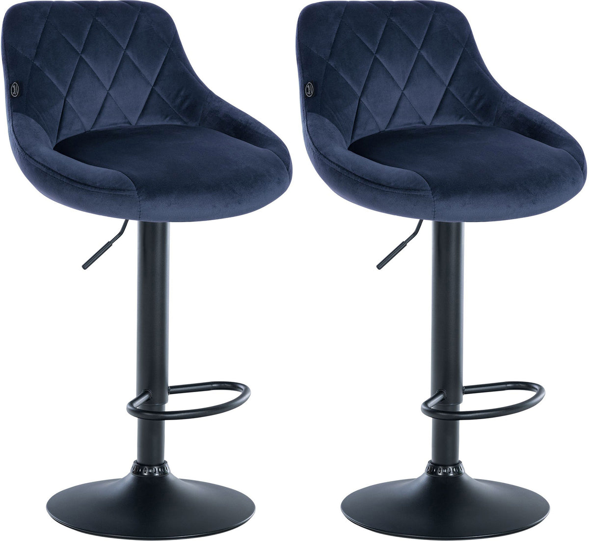 2-pack barstol Lazio sammet