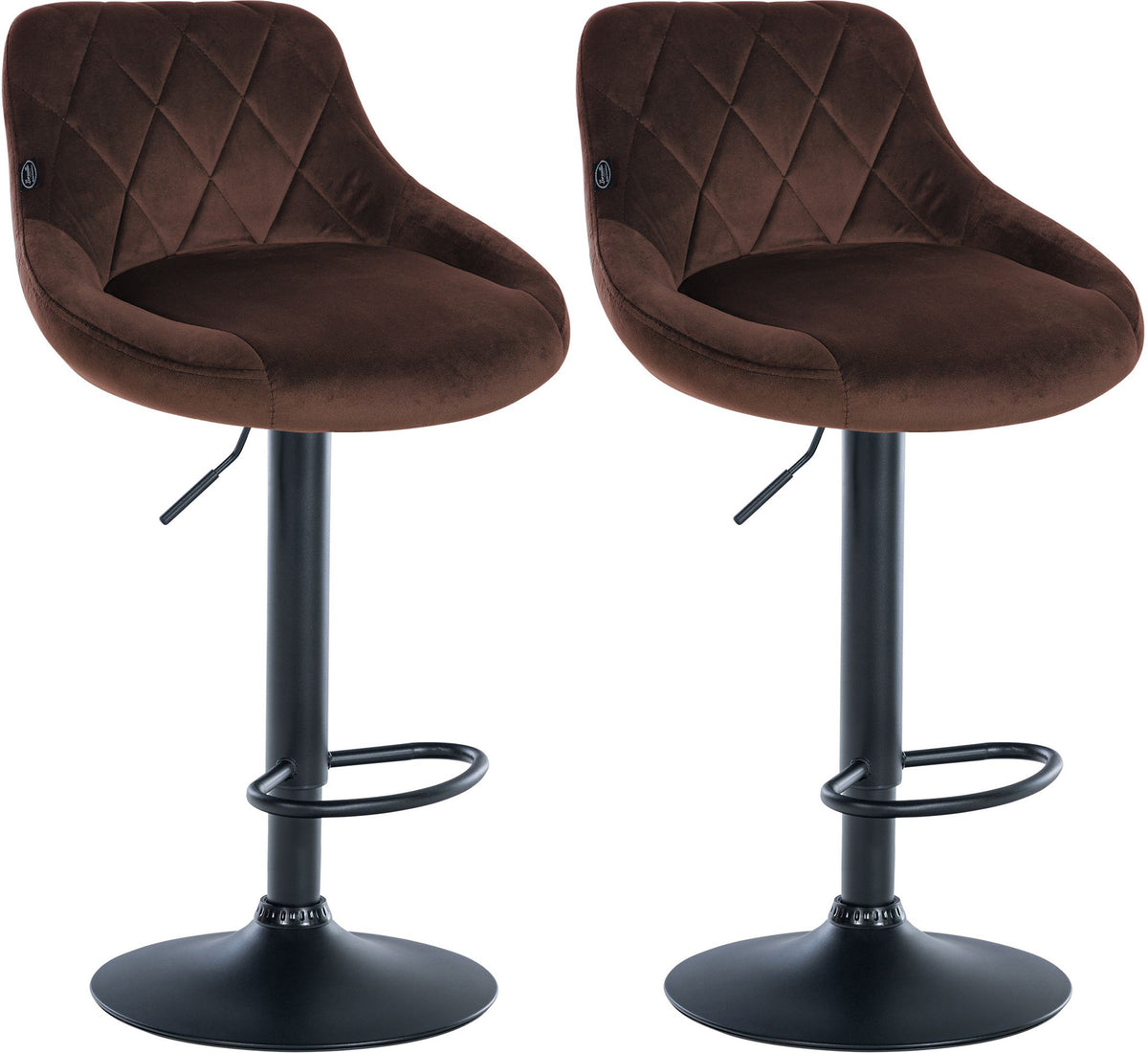 2-pack barstol Lazio sammet