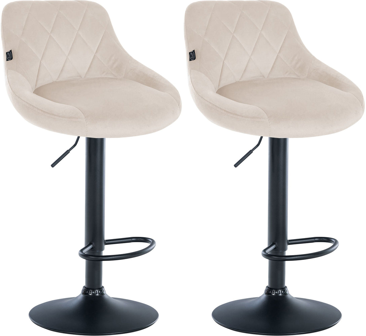 2-pack barstol Lazio sammet