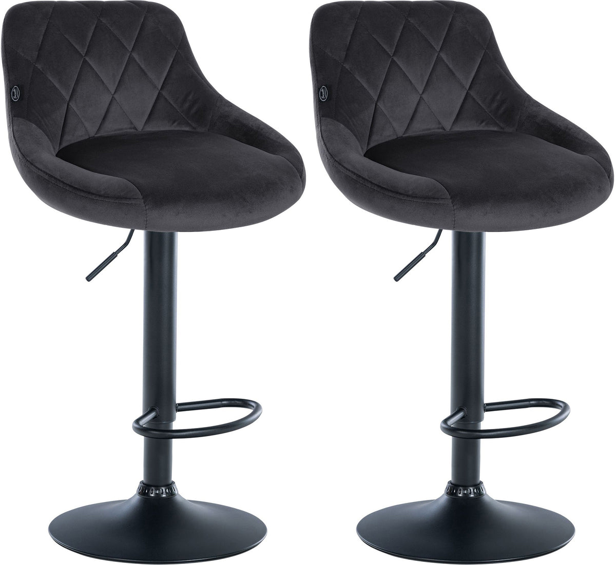 2-pack barstol Lazio sammet