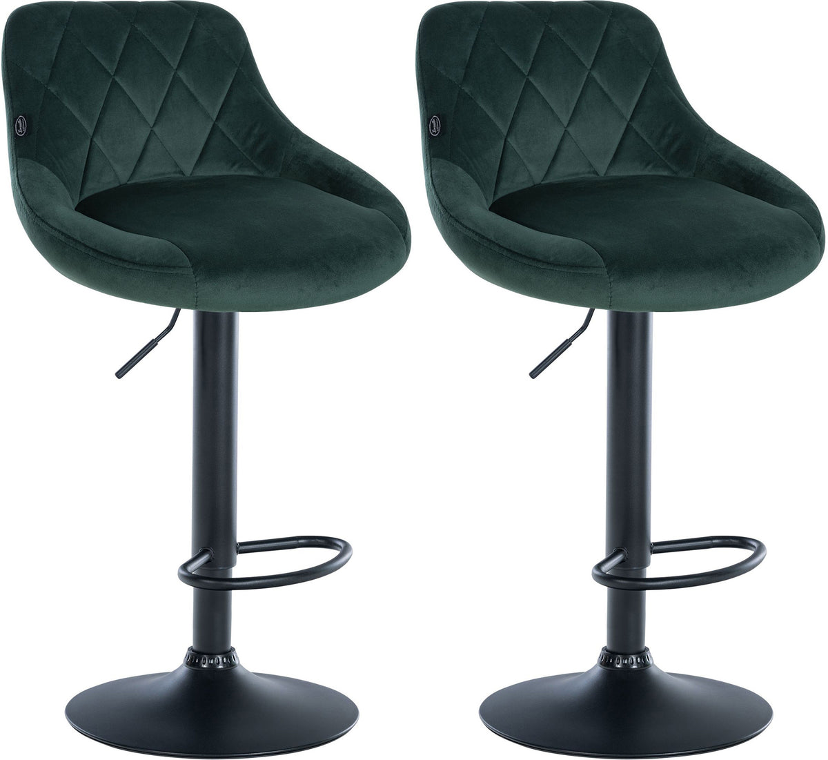 2-pack barstol Lazio sammet