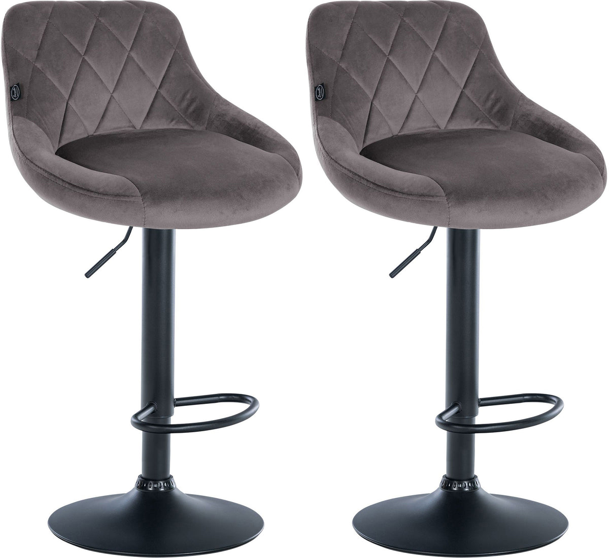 2-pack barstol Lazio sammet