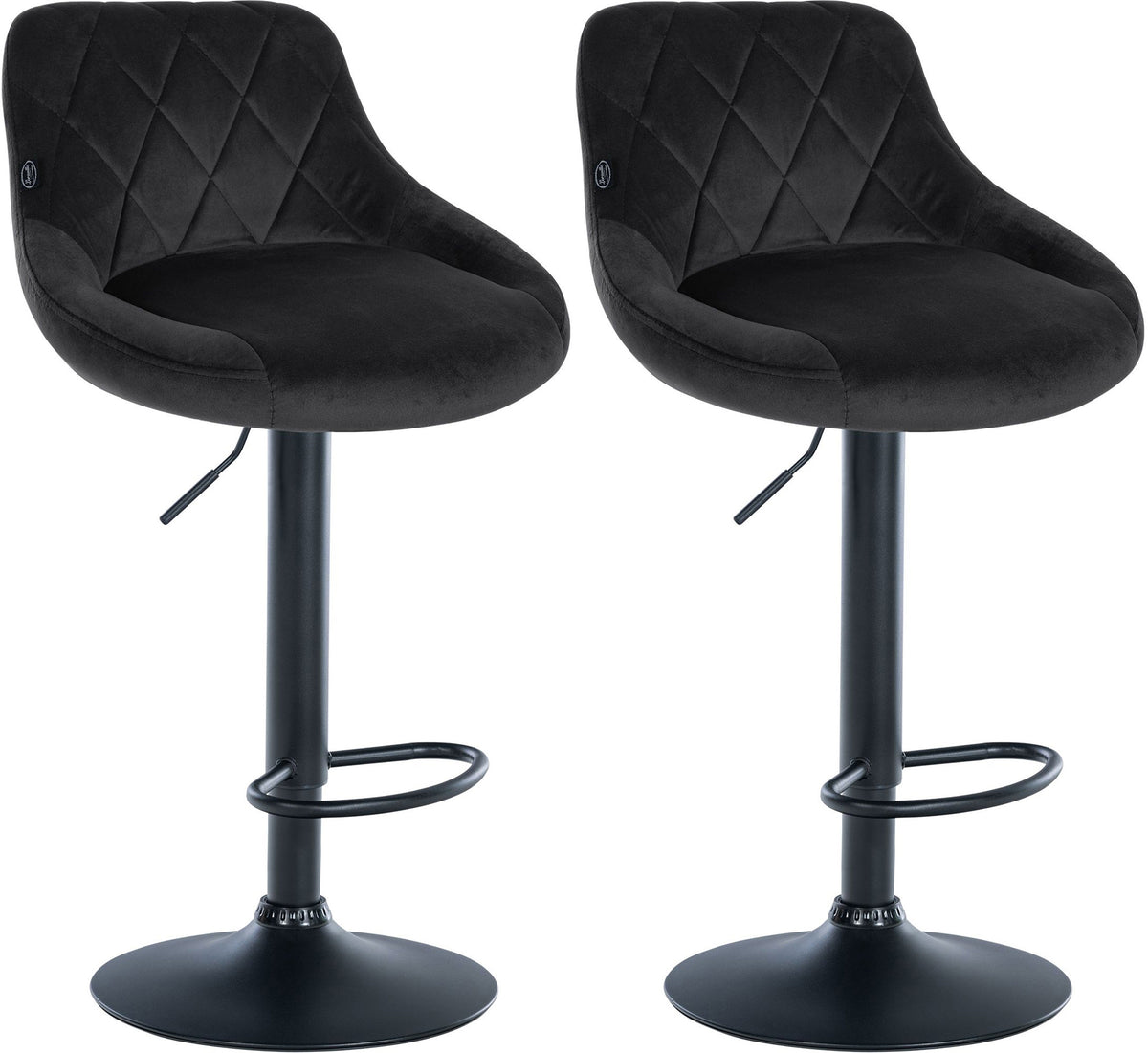 2-pack barstol Lazio sammet