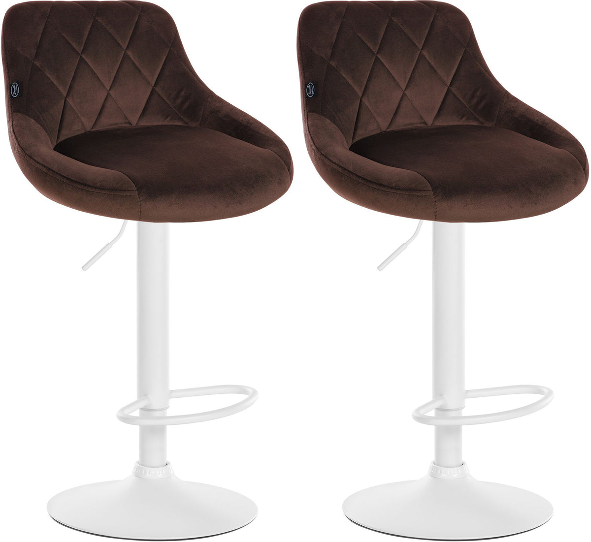 2-pack barstol Lazio sammet