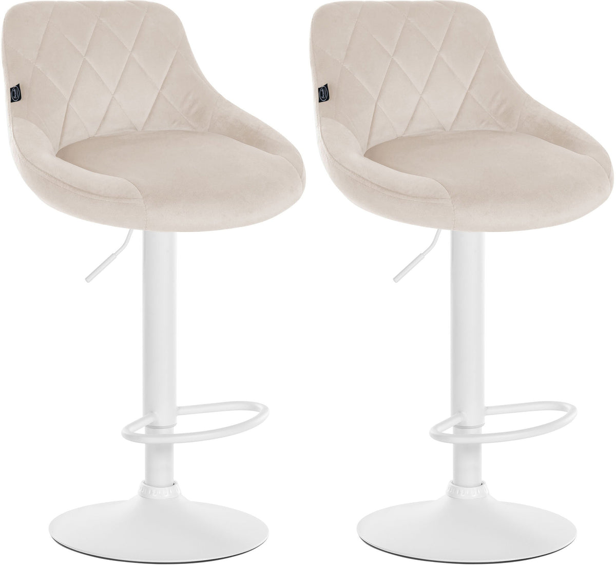 2-pack barstol Lazio sammet