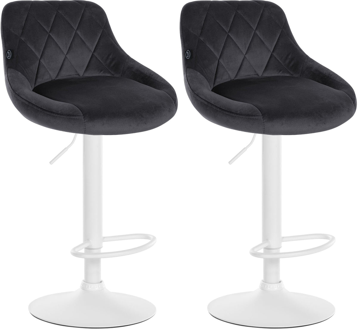 2-pack barstol Lazio sammet