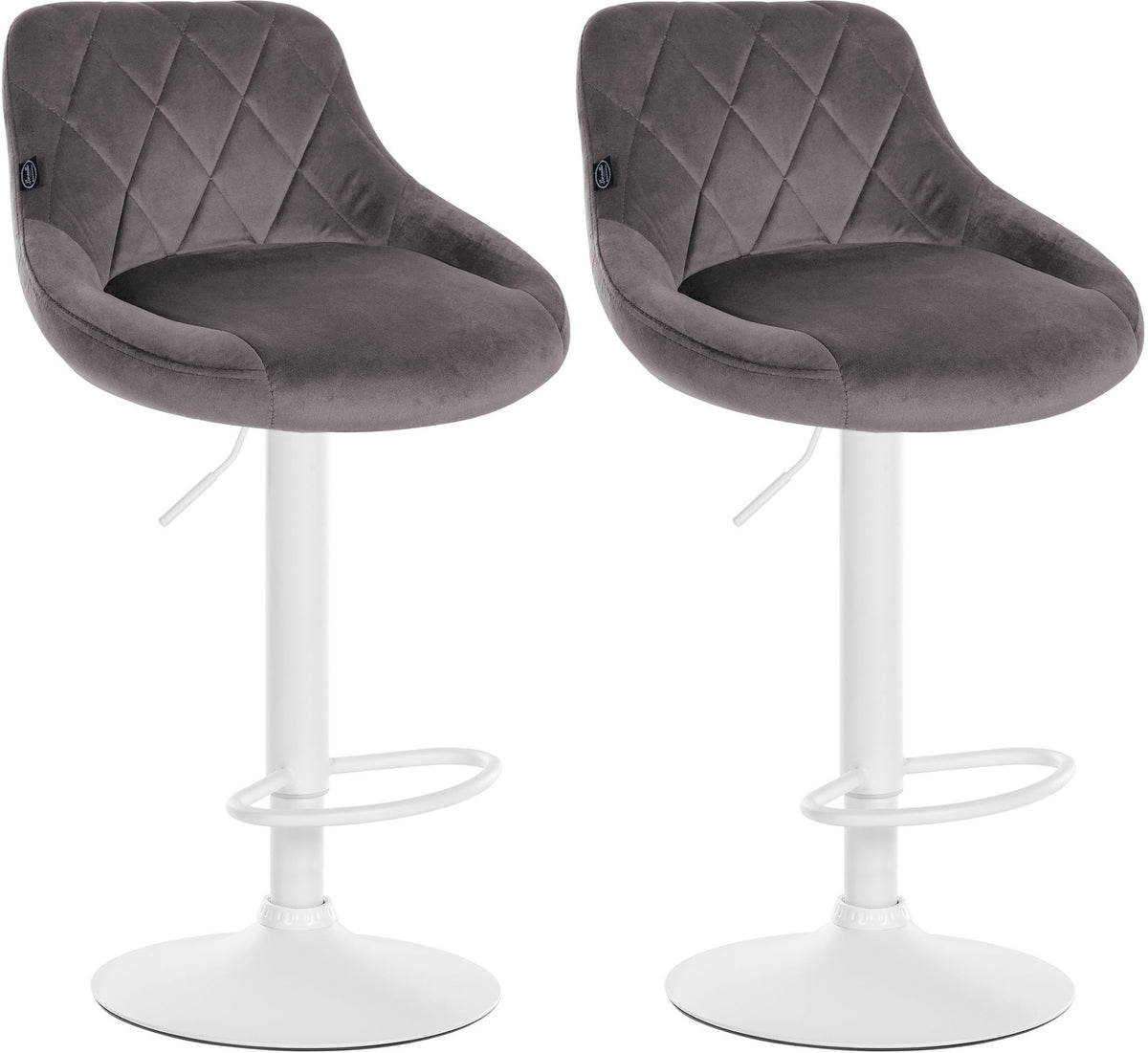 2-pack barstol Lazio sammet