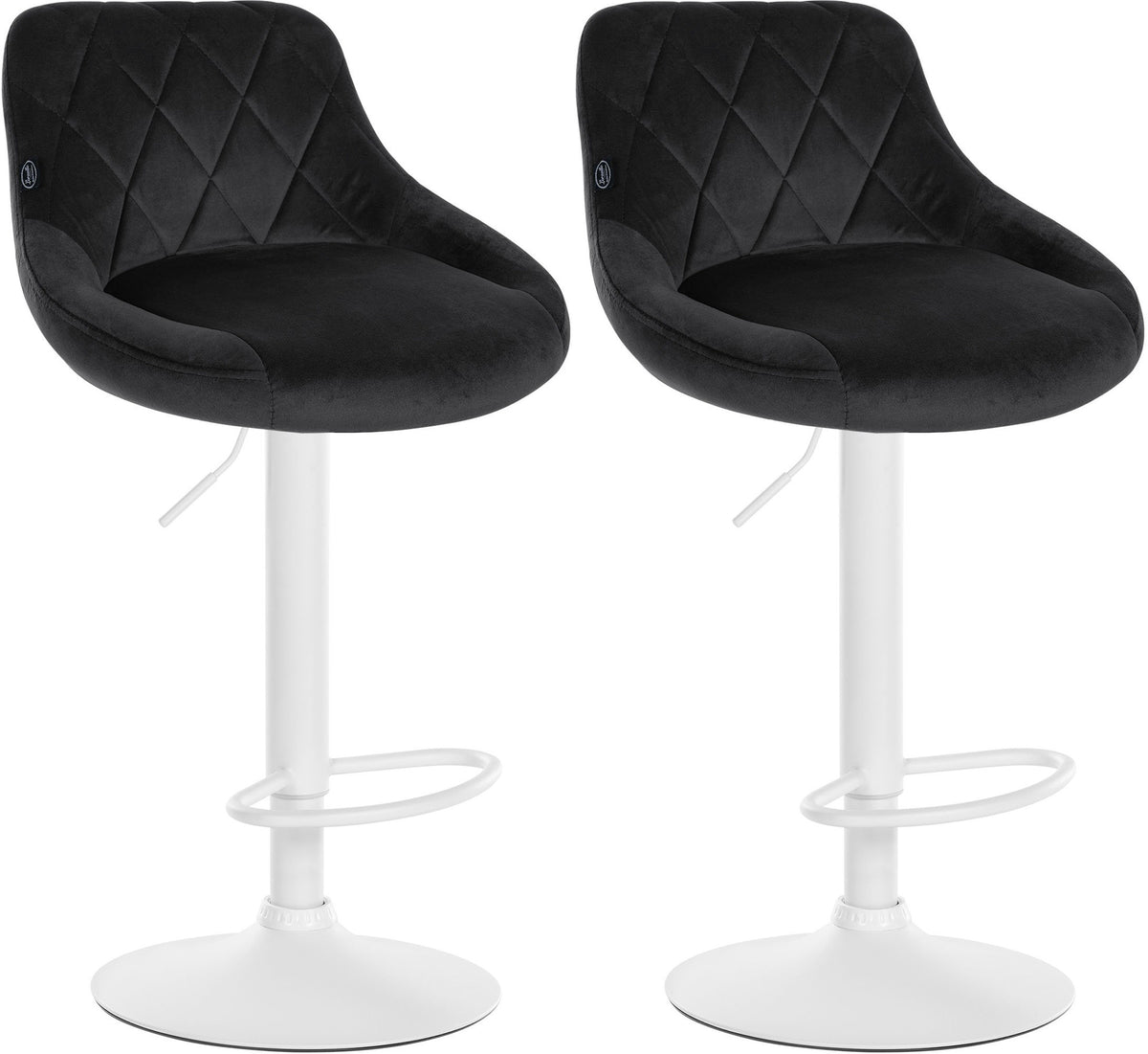 2-pack barstol Lazio sammet