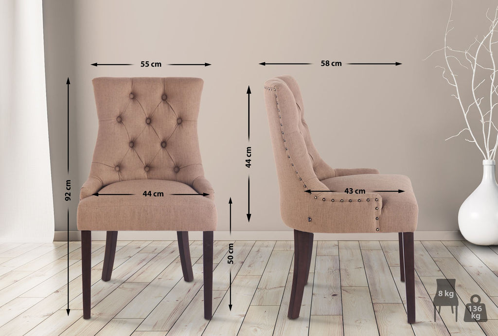 2-pack matstol Aberdeen tyg