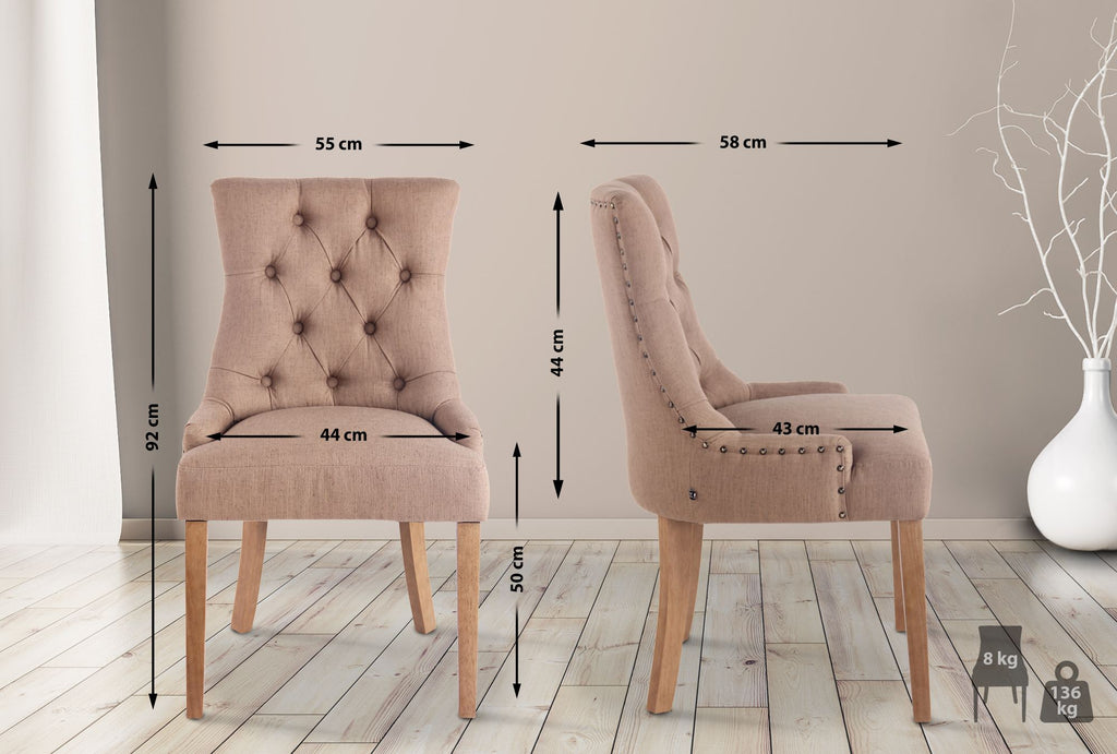 2-pack matstol Aberdeen tyg