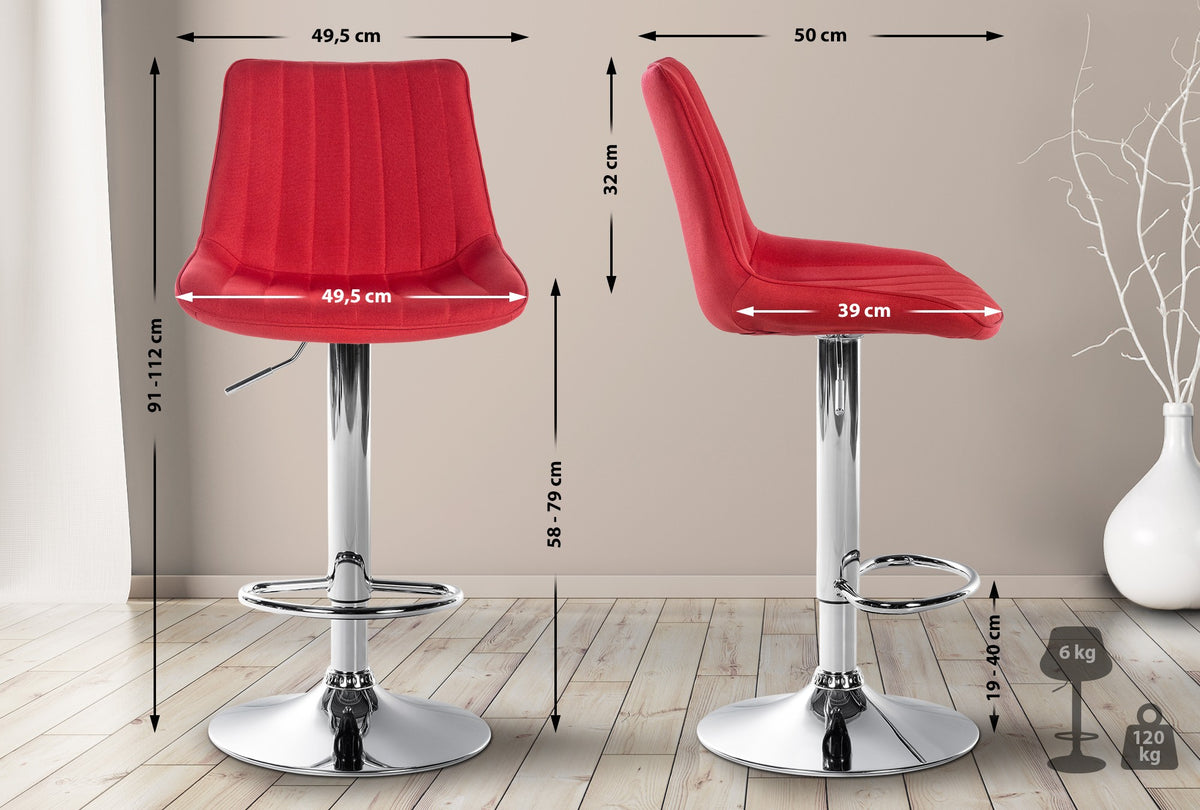 2-pack barstol Toni tyg
