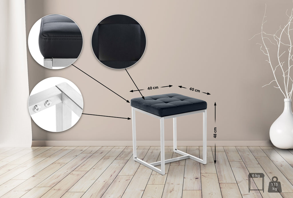 Rostfritt stål sittpall Barci