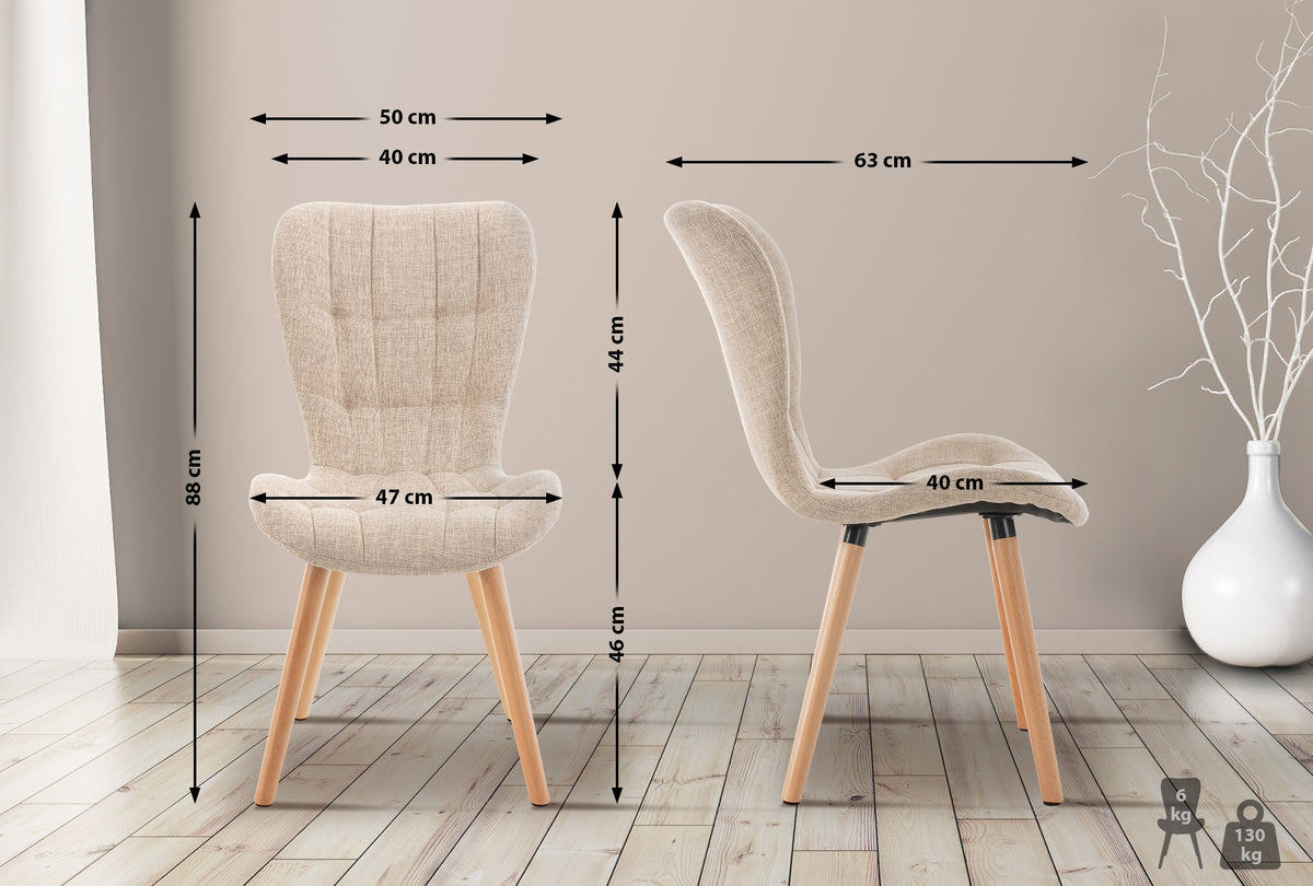 2-pack matstol Elda