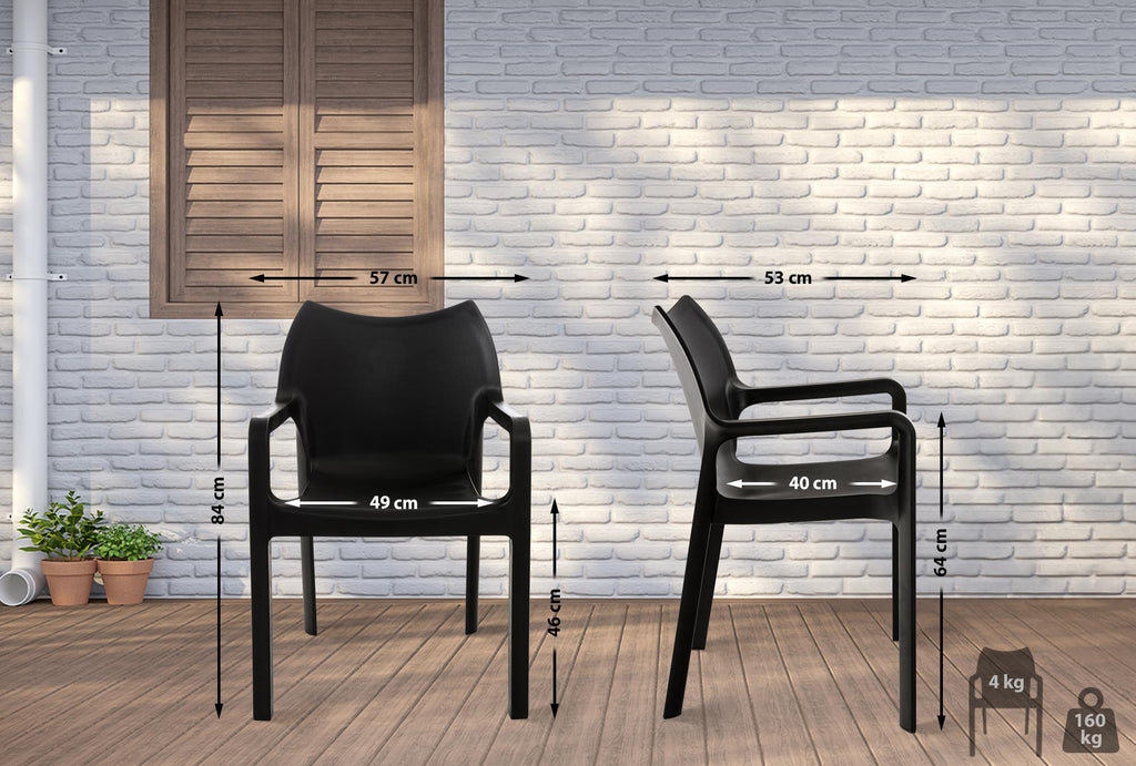 2-pack stapelbar stol Diva