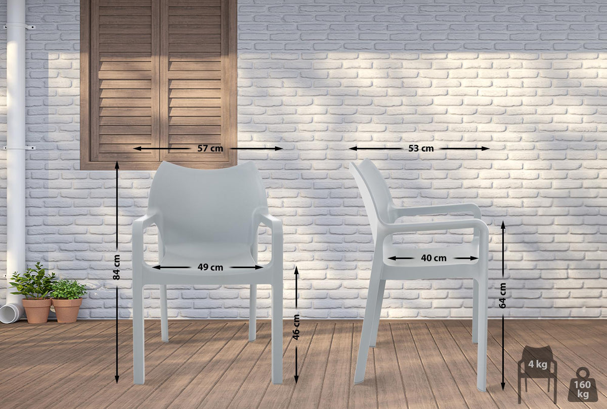 2-pack stapelbar stol Diva
