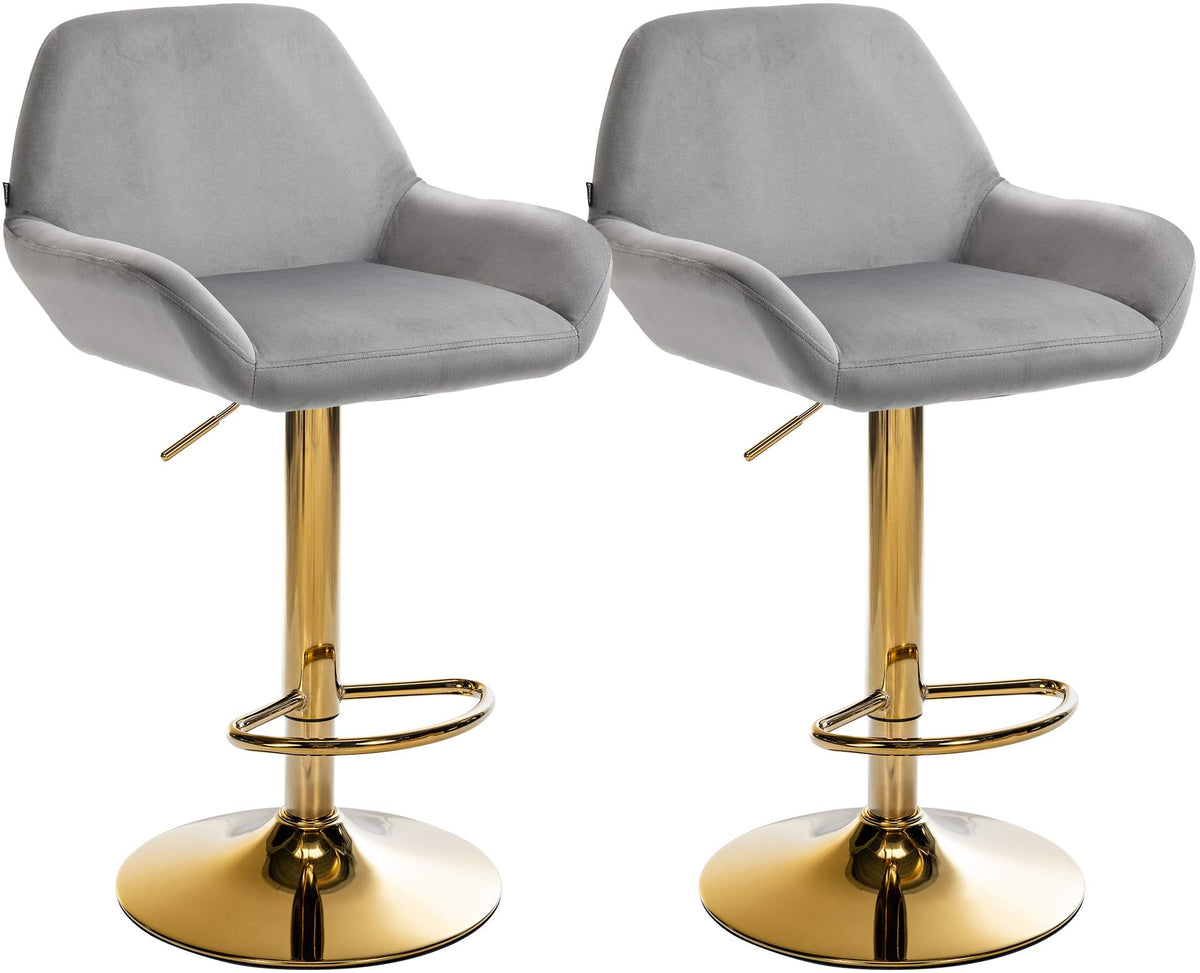 2-pack barstol Braga guld sammet