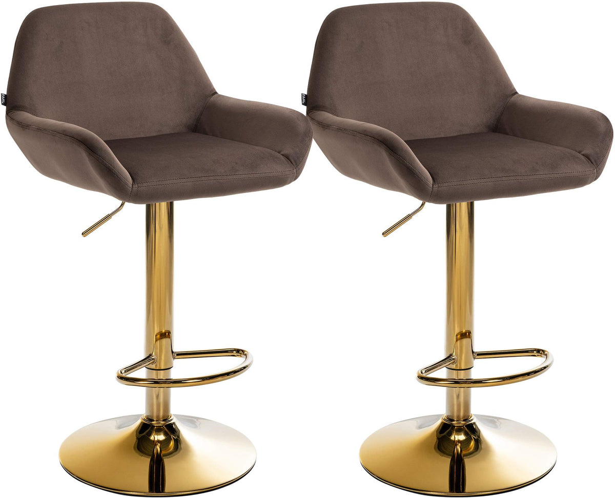 2-pack barstol Braga guld sammet