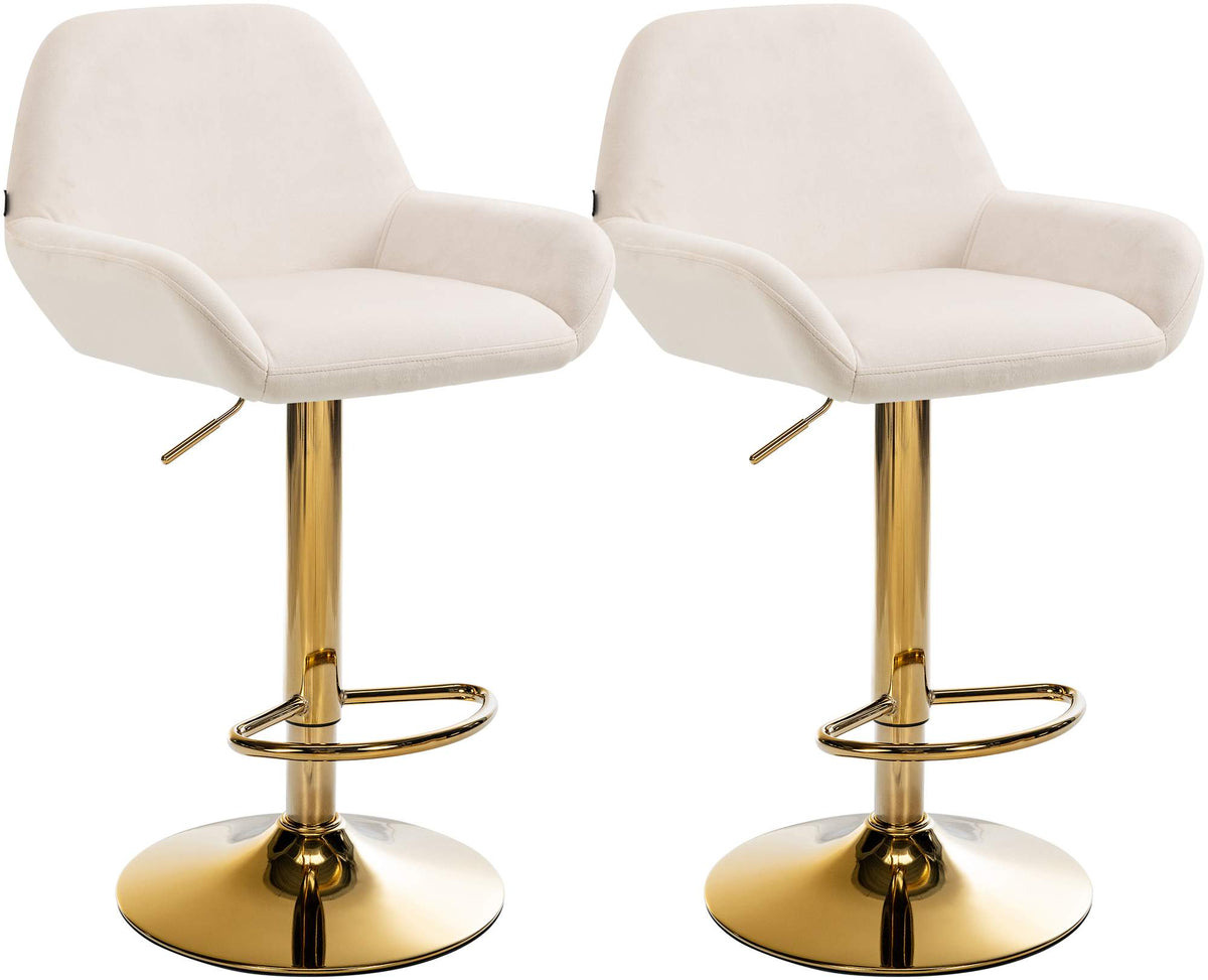 2-pack barstol Braga guld sammet