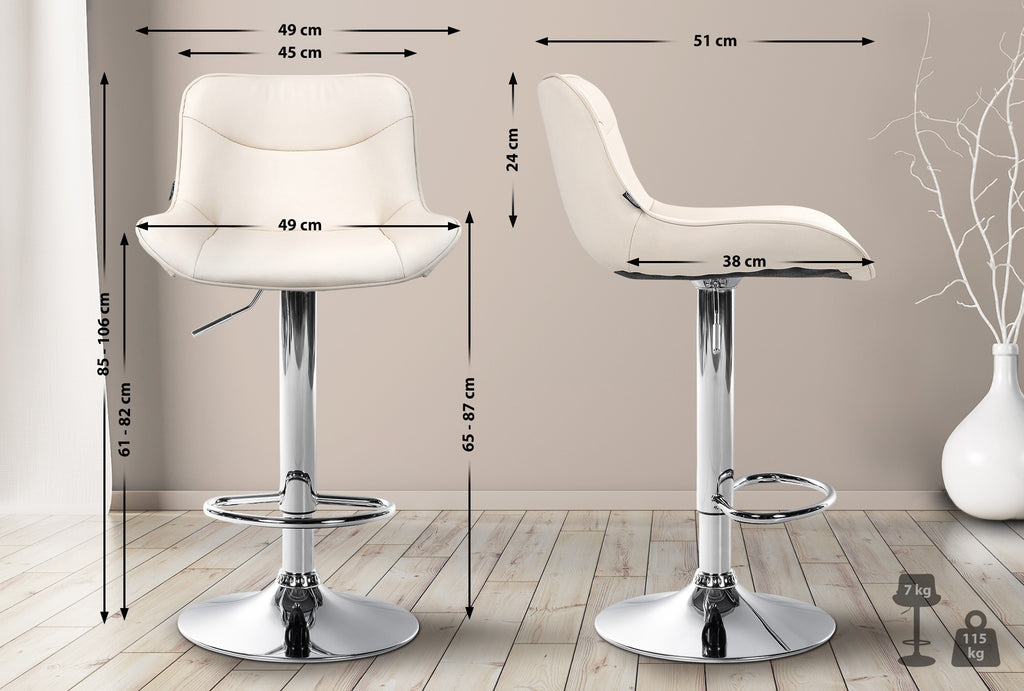 2-pack barstol Vonore konstläder