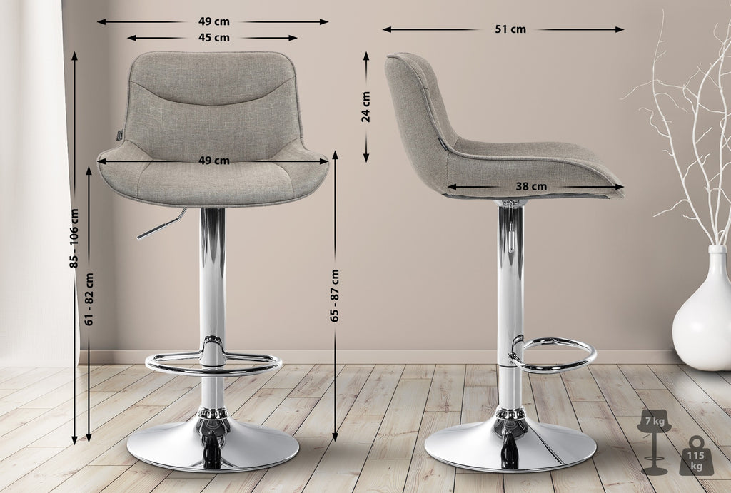 2-pack barstol Vonore tyg