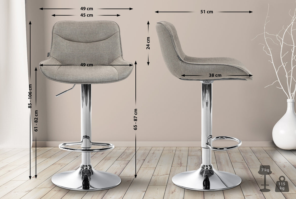 2-pack barstol Vonore tyg