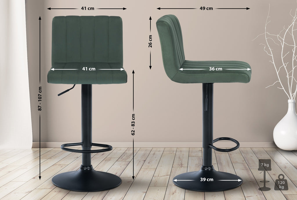 2-pack barstol Jamie sammet