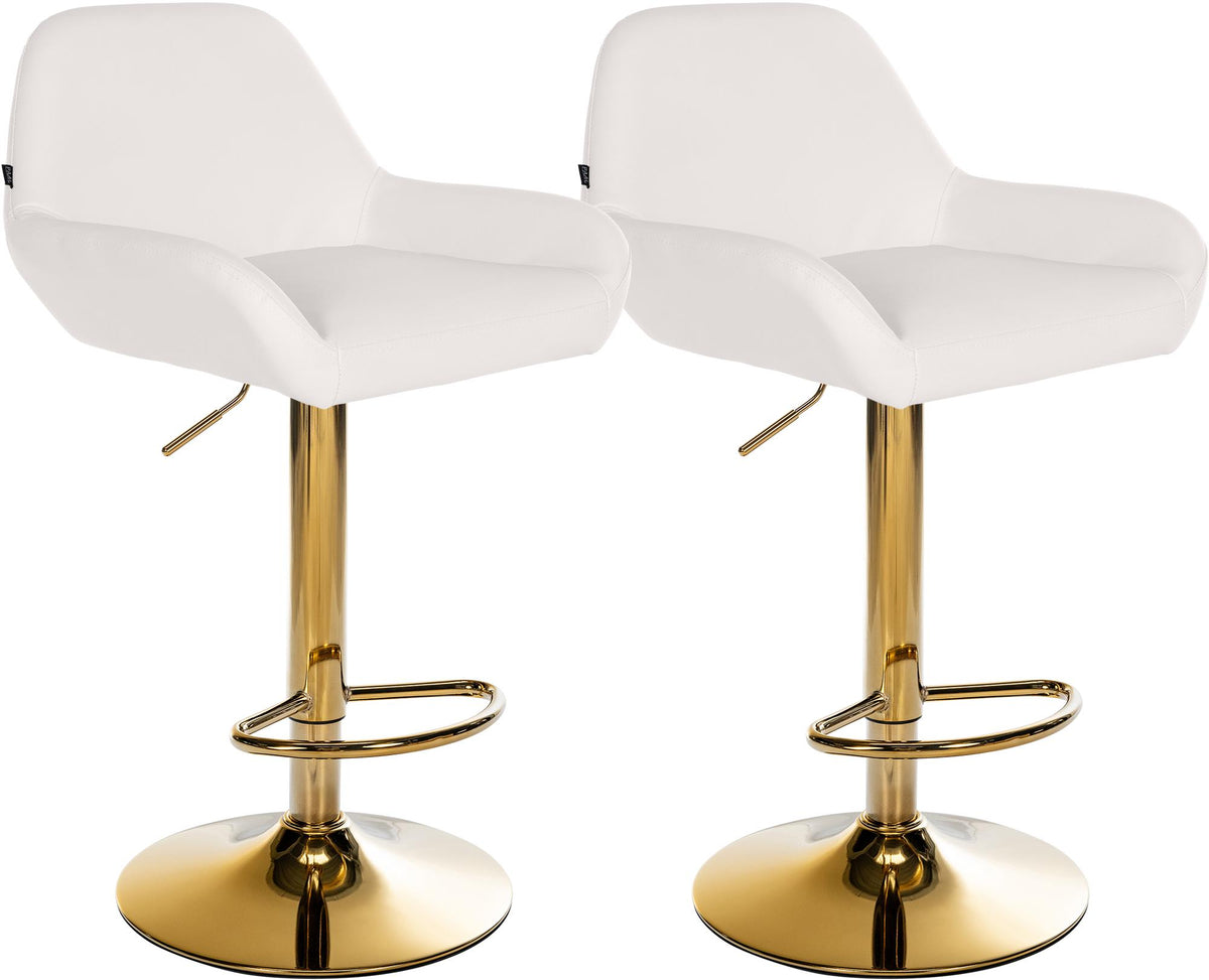 2-pack barstol Braga guld konstläder