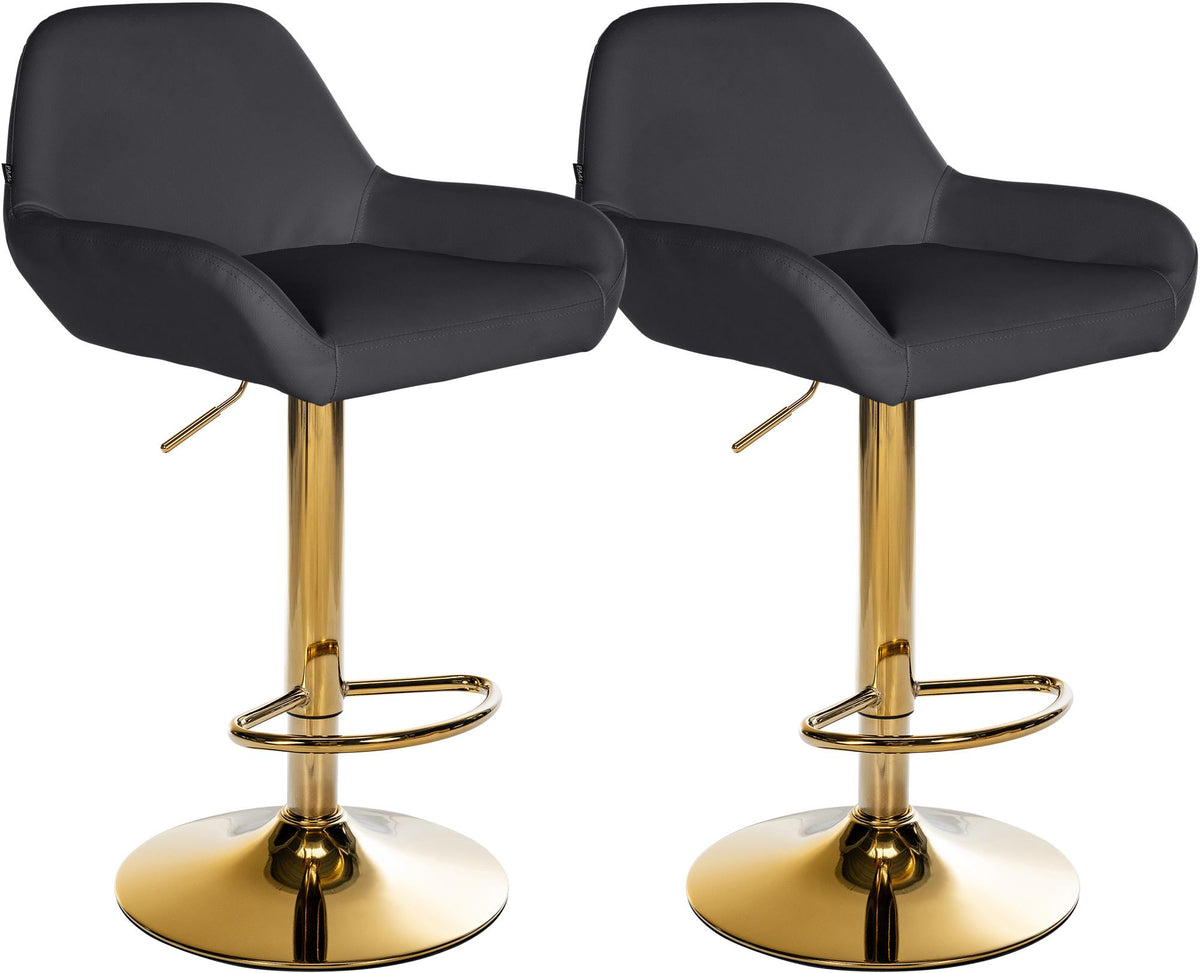 2-pack barstol Braga guld konstläder