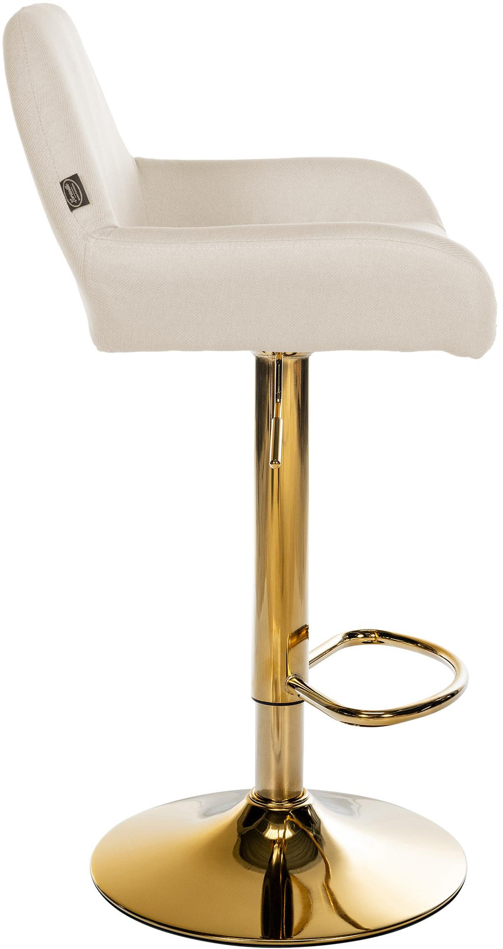 2-pack barstol Braga guld tyg