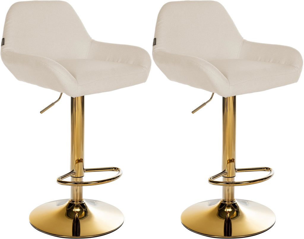 2-pack barstol Braga guld tyg
