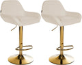 2-pack barstol Braga guld tyg