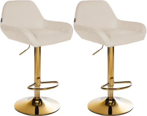 2-pack barstol Braga guld tyg