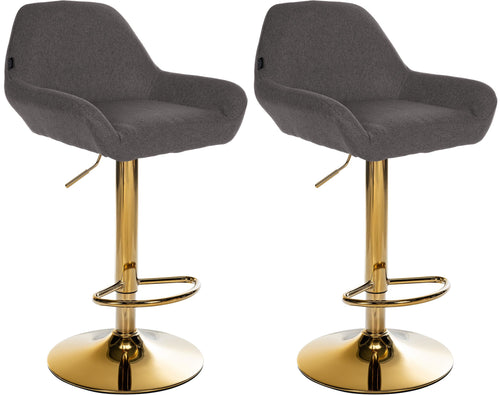 2-pack barstol Braga guld tyg