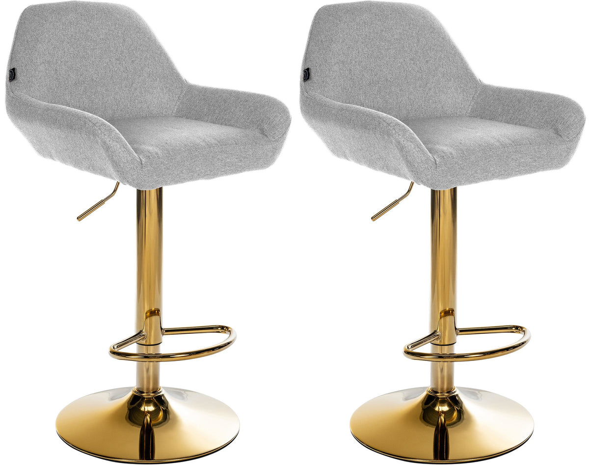 2-pack barstol Braga guld tyg