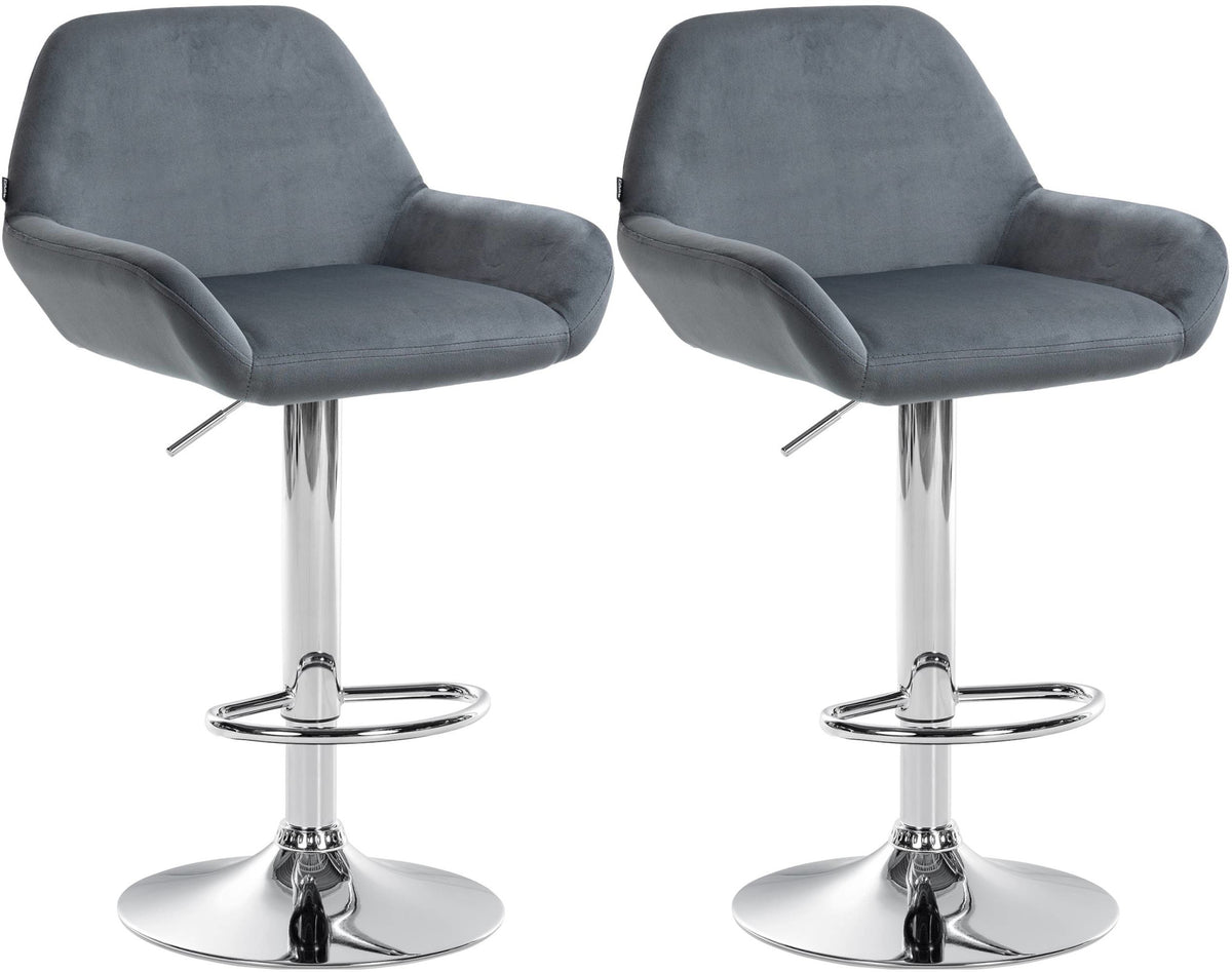 2-pack barstol Braga sammet