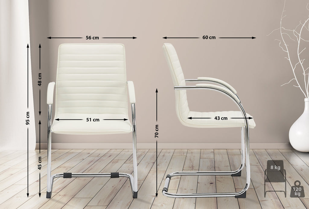 2-pack besöksstolar Tira konstläder