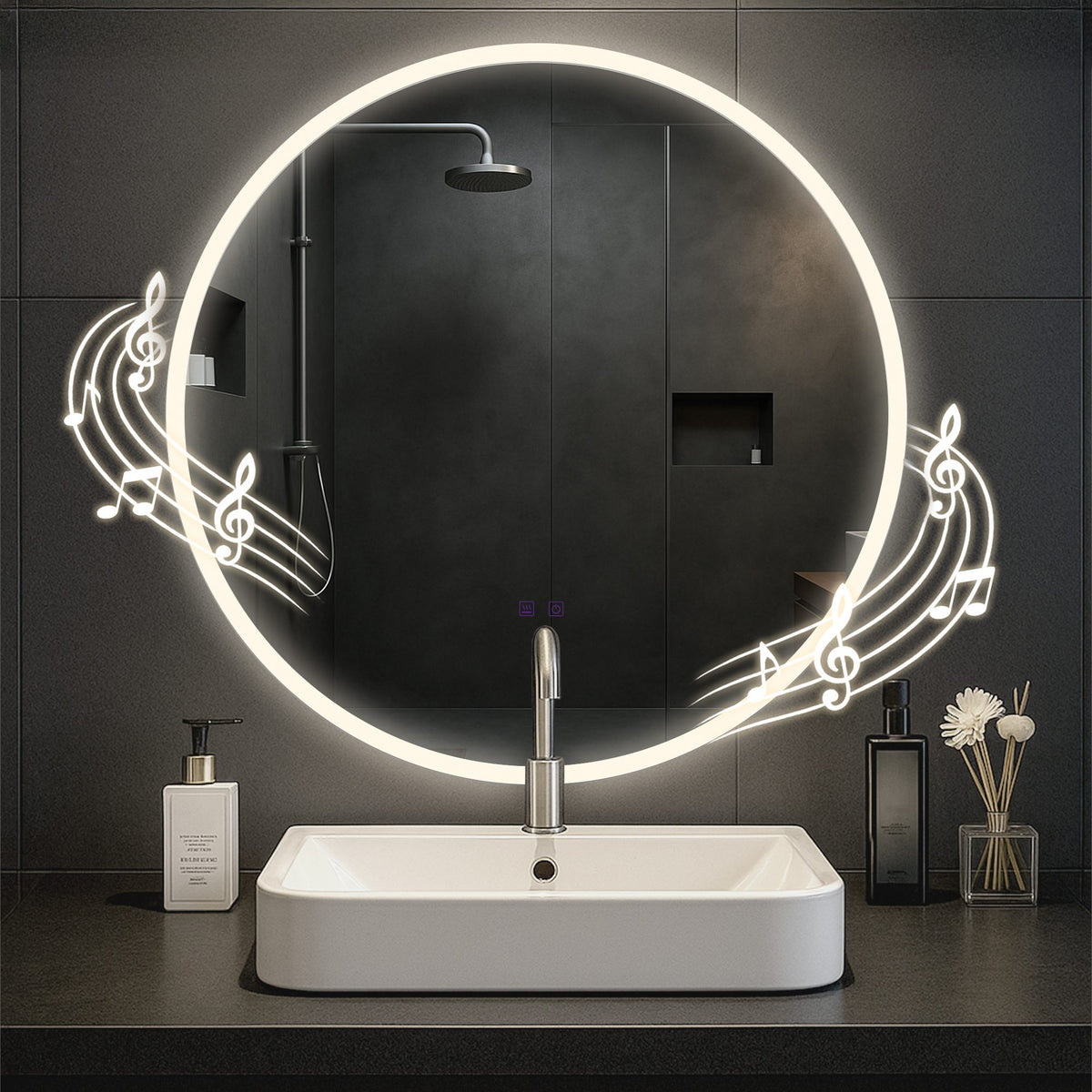 Badrumsspegel Laconia med Bluetooth